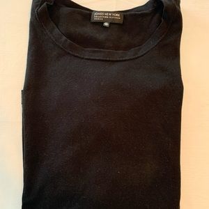 Jones of New York Plus Sz Black lightweight knit short sleeve sweater - Sz 3x